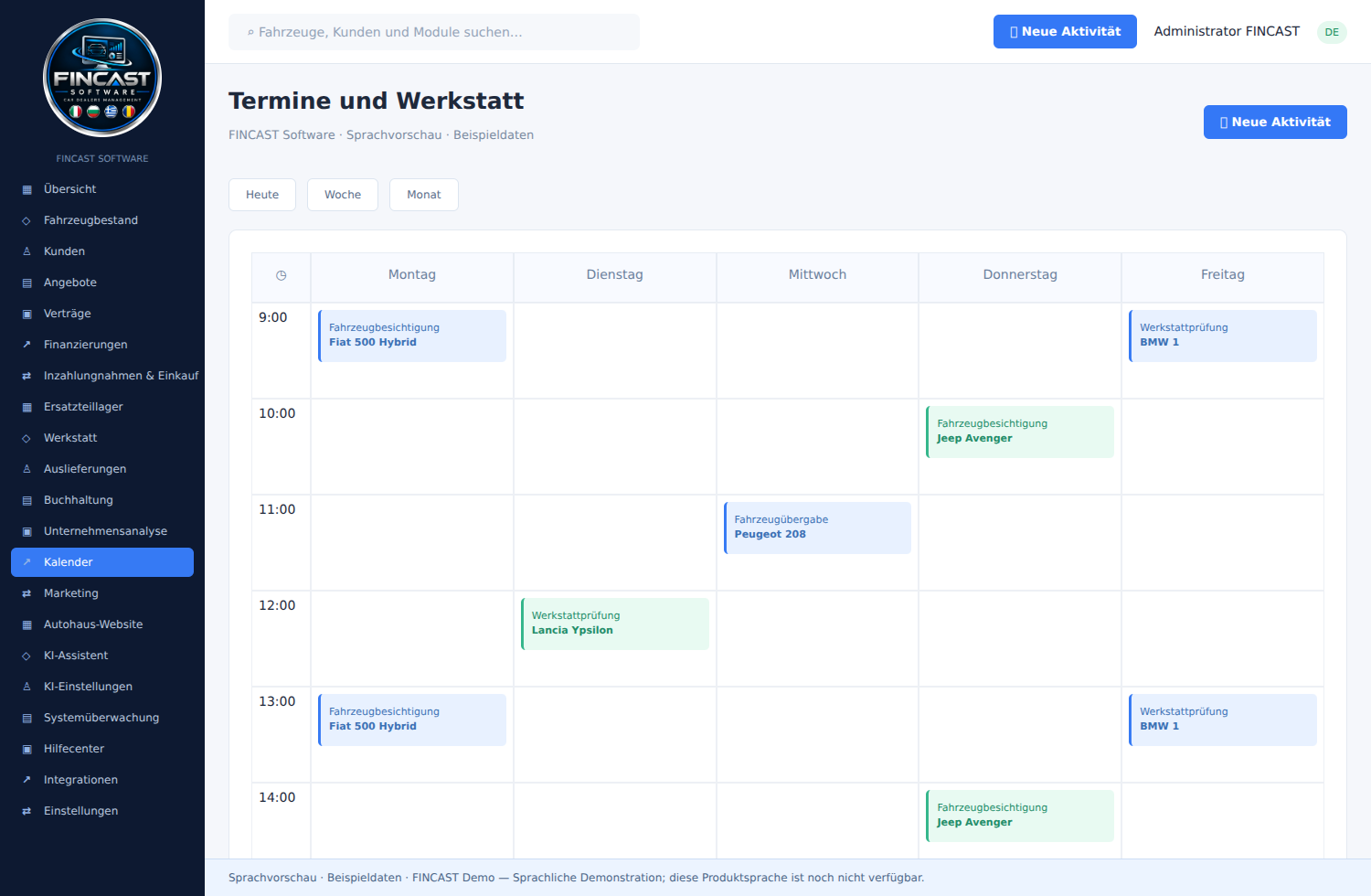 Kalender & Werkstatt